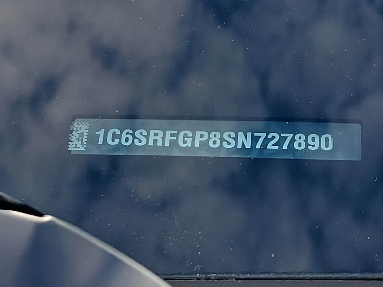 Dash VIN Plate Photo