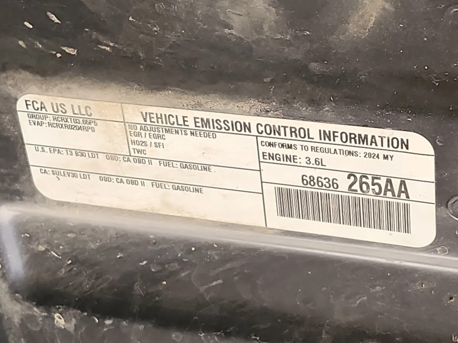Emission Sticker Photo