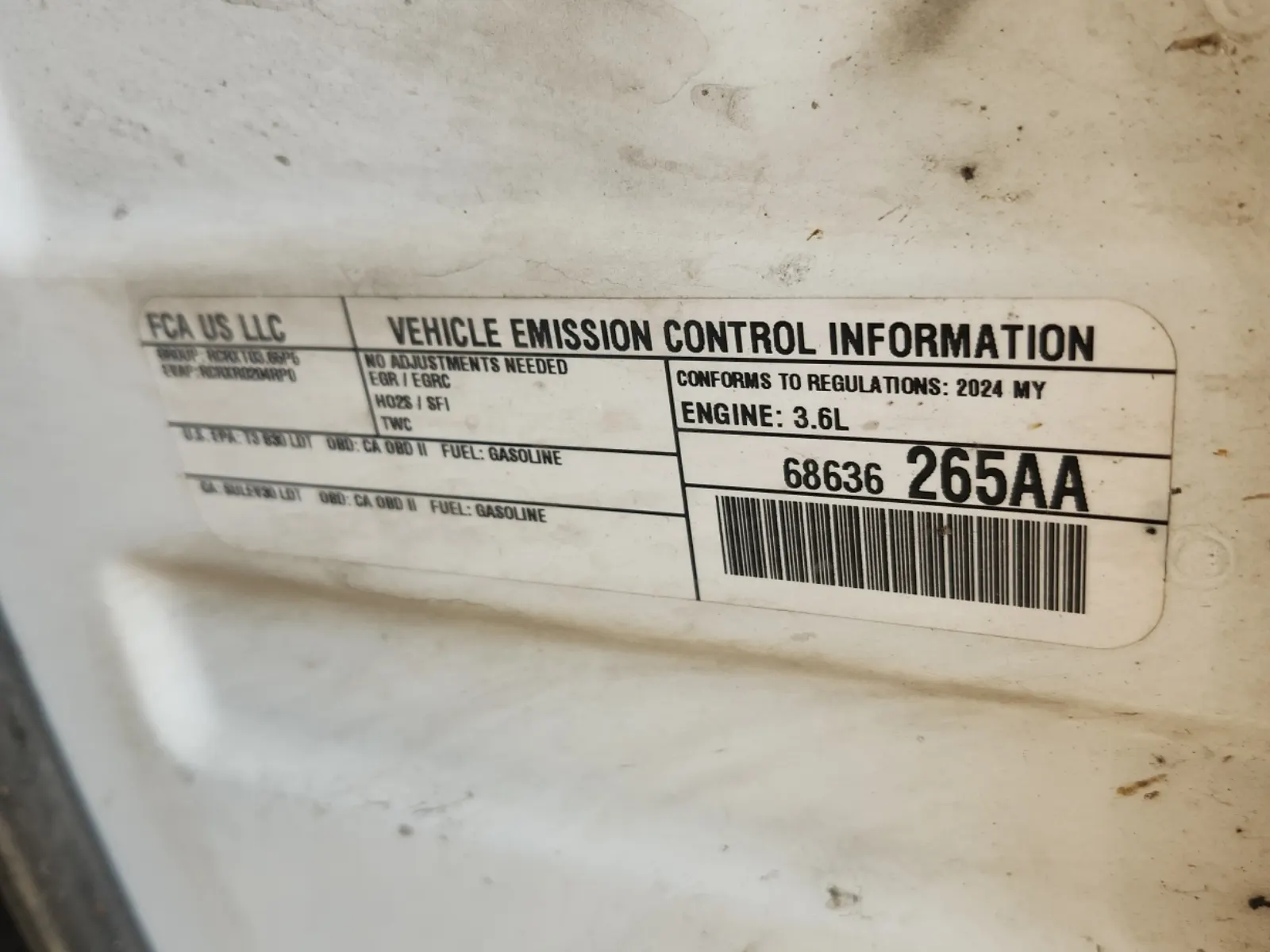 Emission Sticker Photo