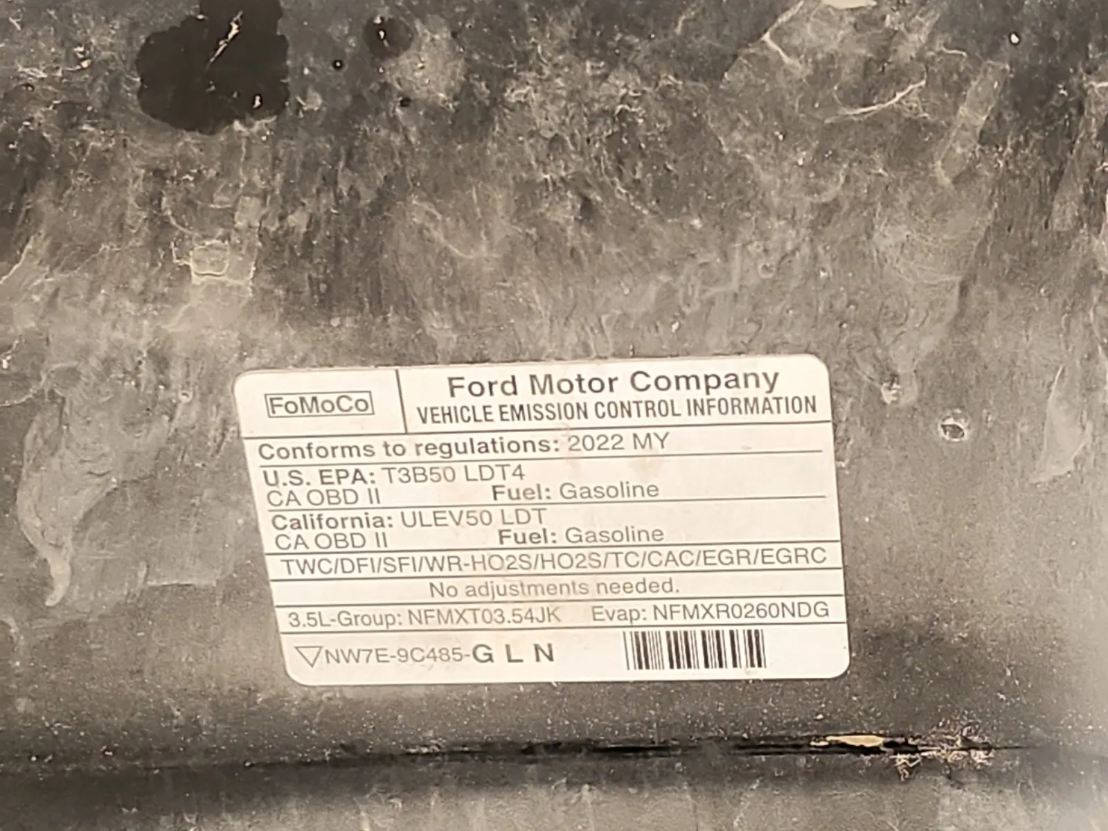 Emission Sticker Photo