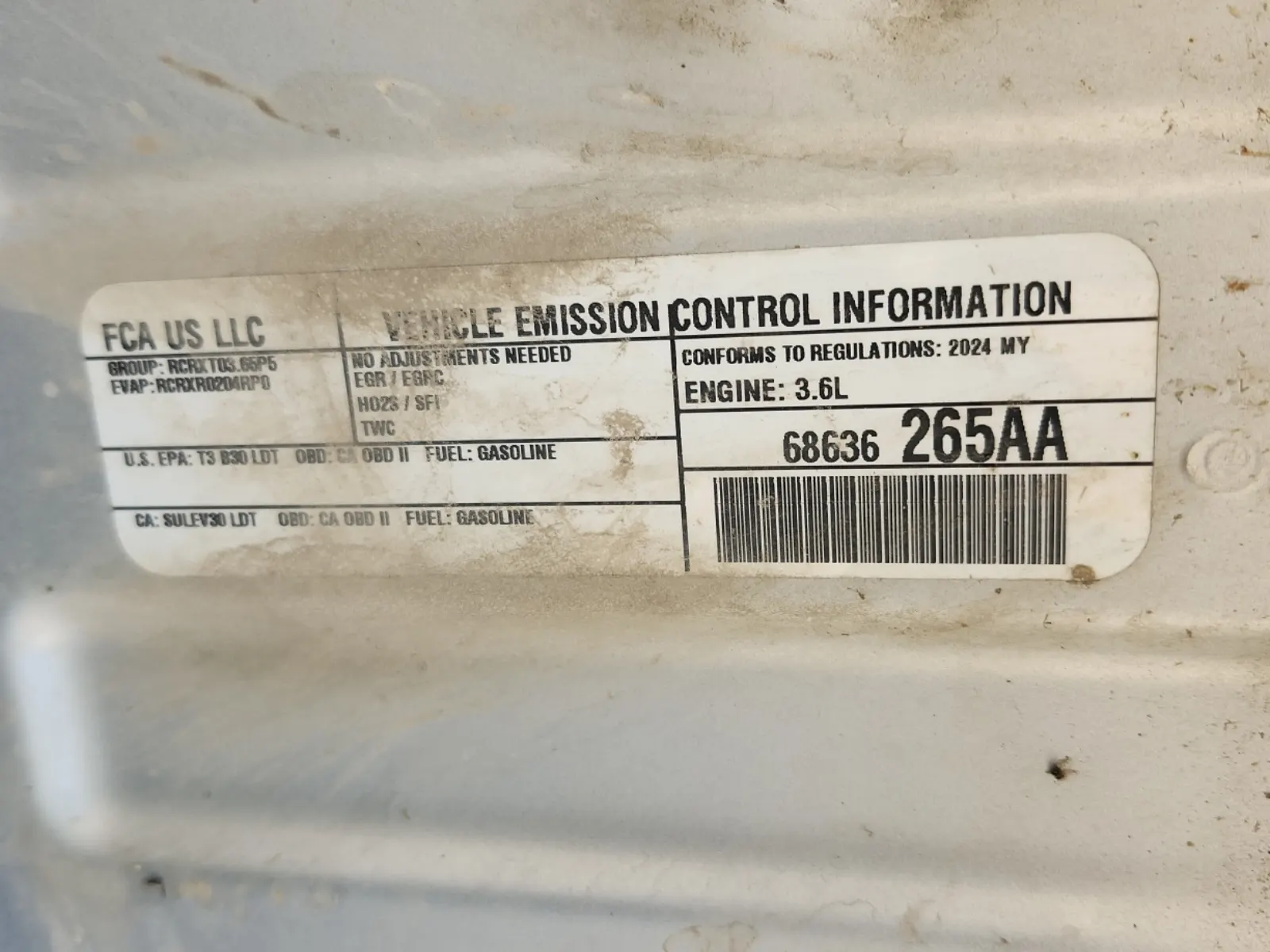 Emission Sticker Photo