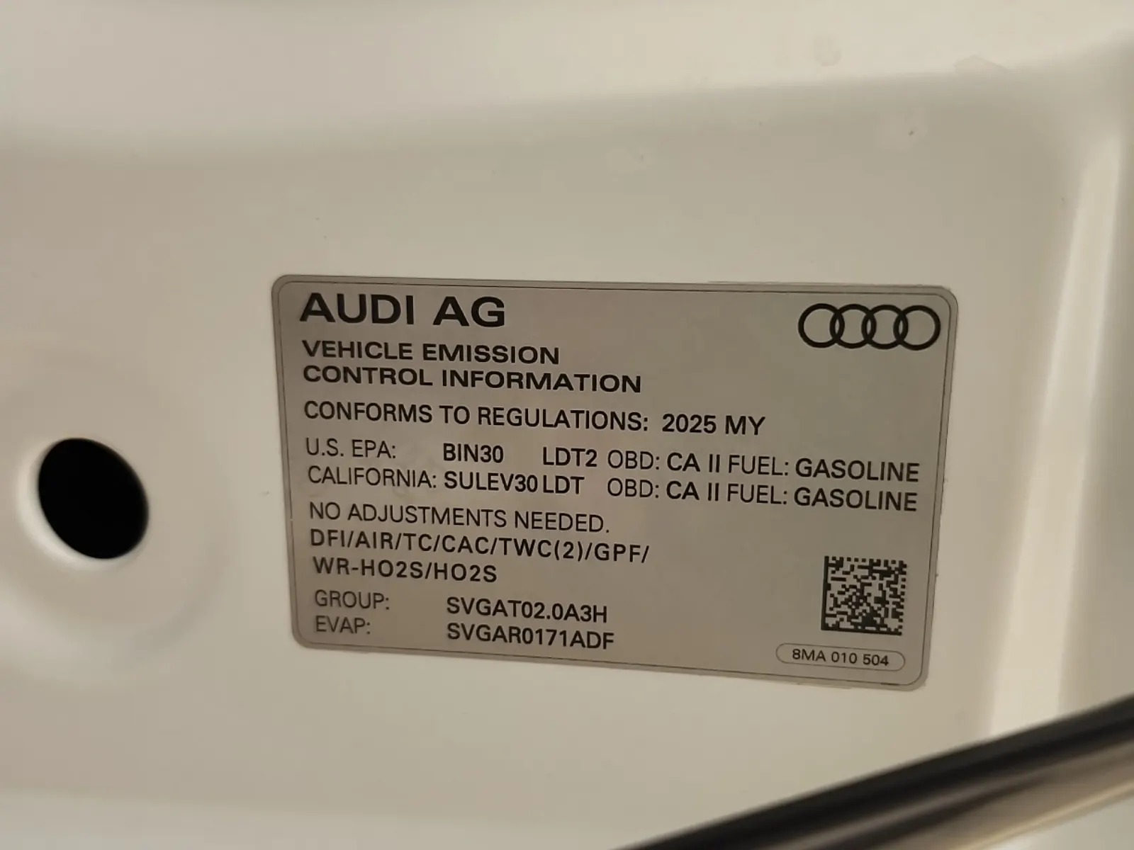 Emission Sticker Photo