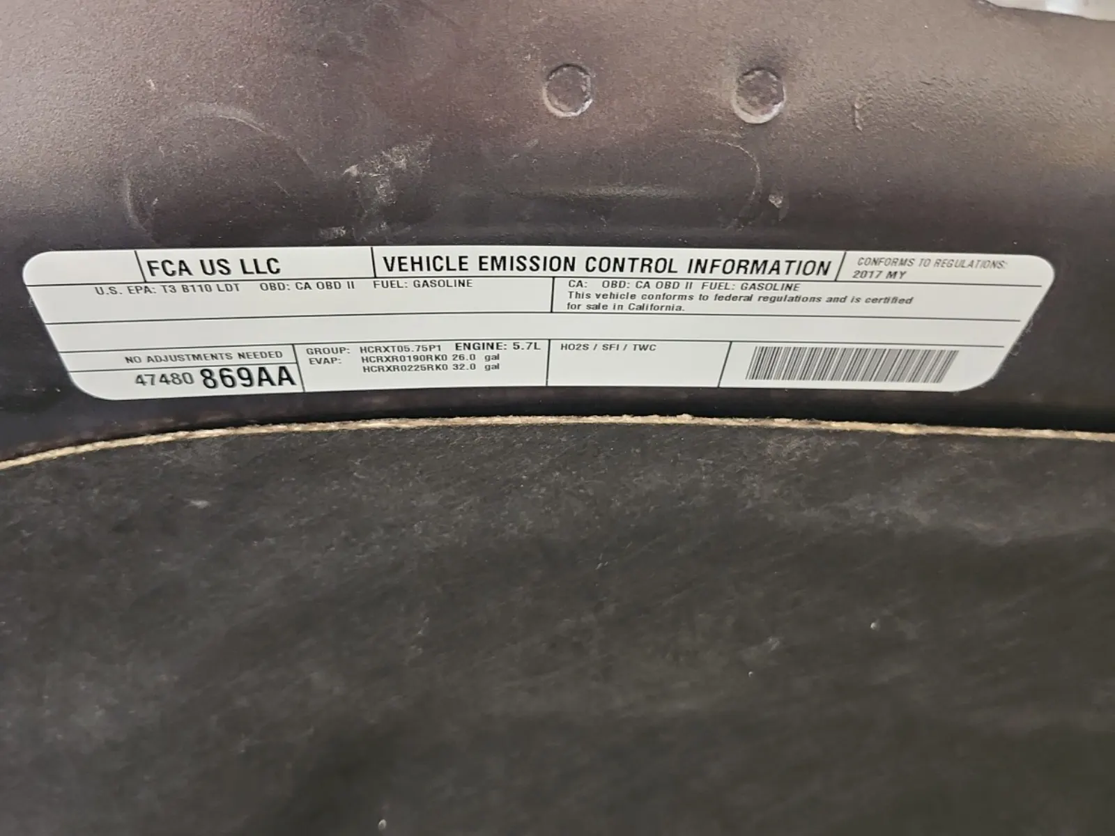 Emission Sticker Photo