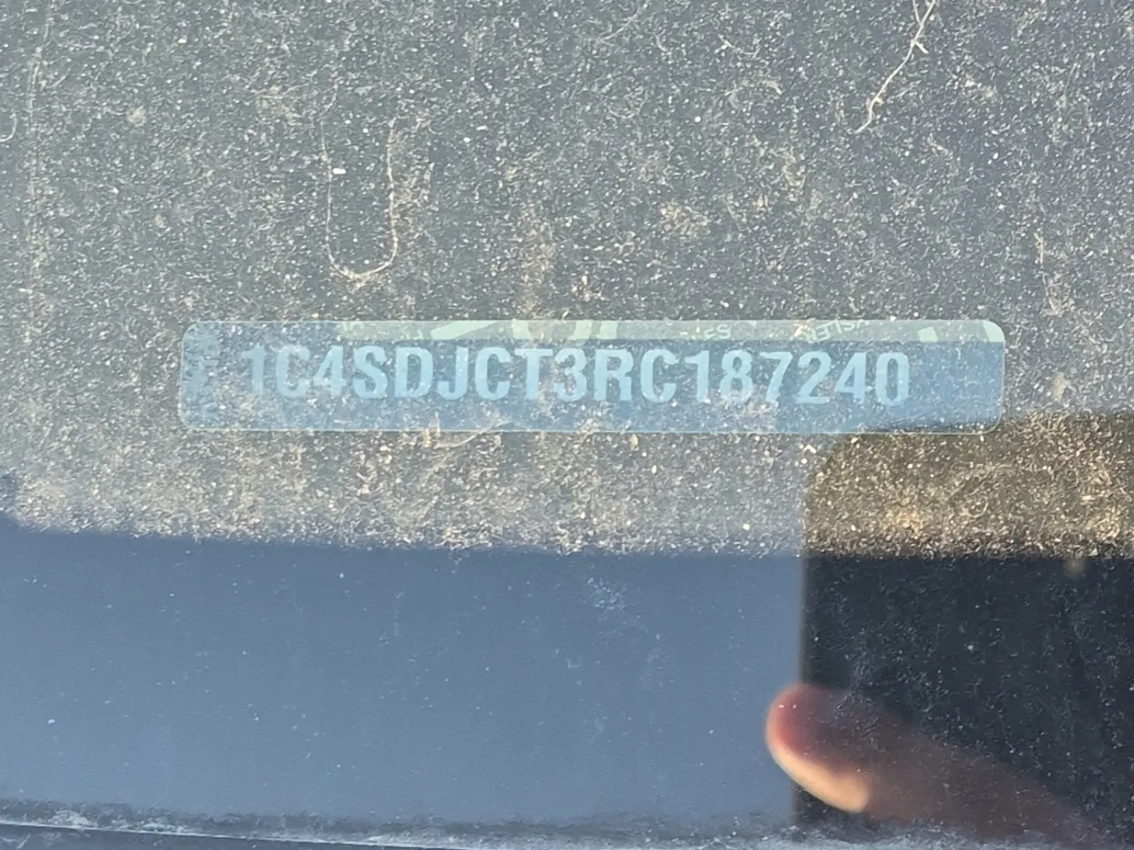 Dash VIN Plate Photo