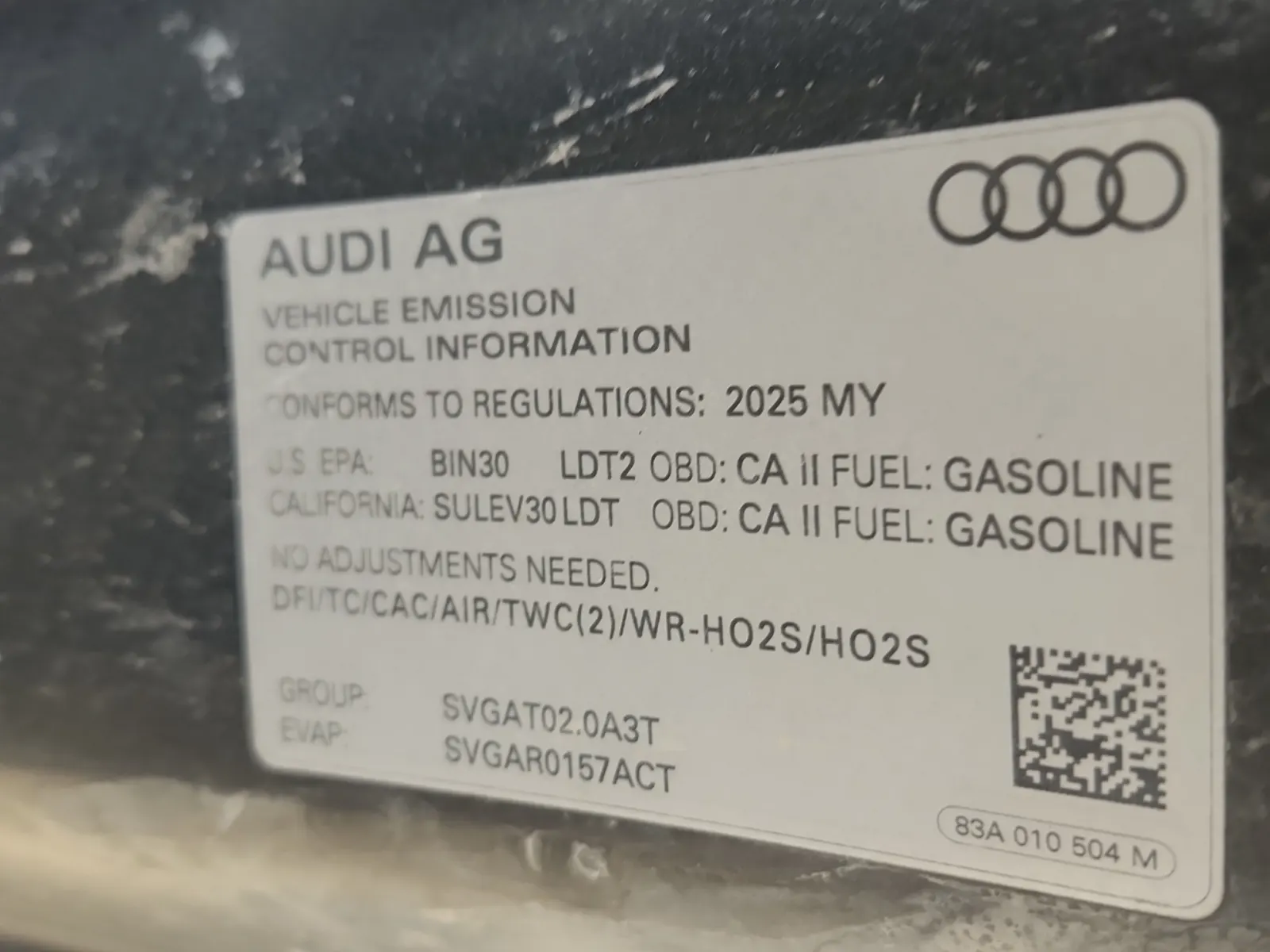 Emission Sticker Photo