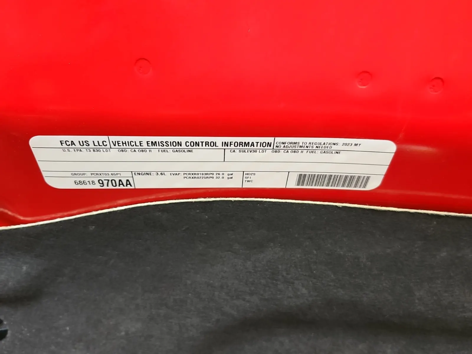 Emission Sticker Photo