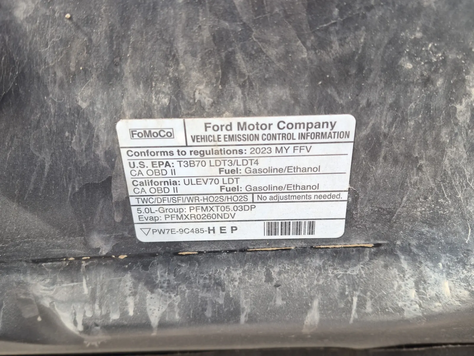 Emission Sticker Photo