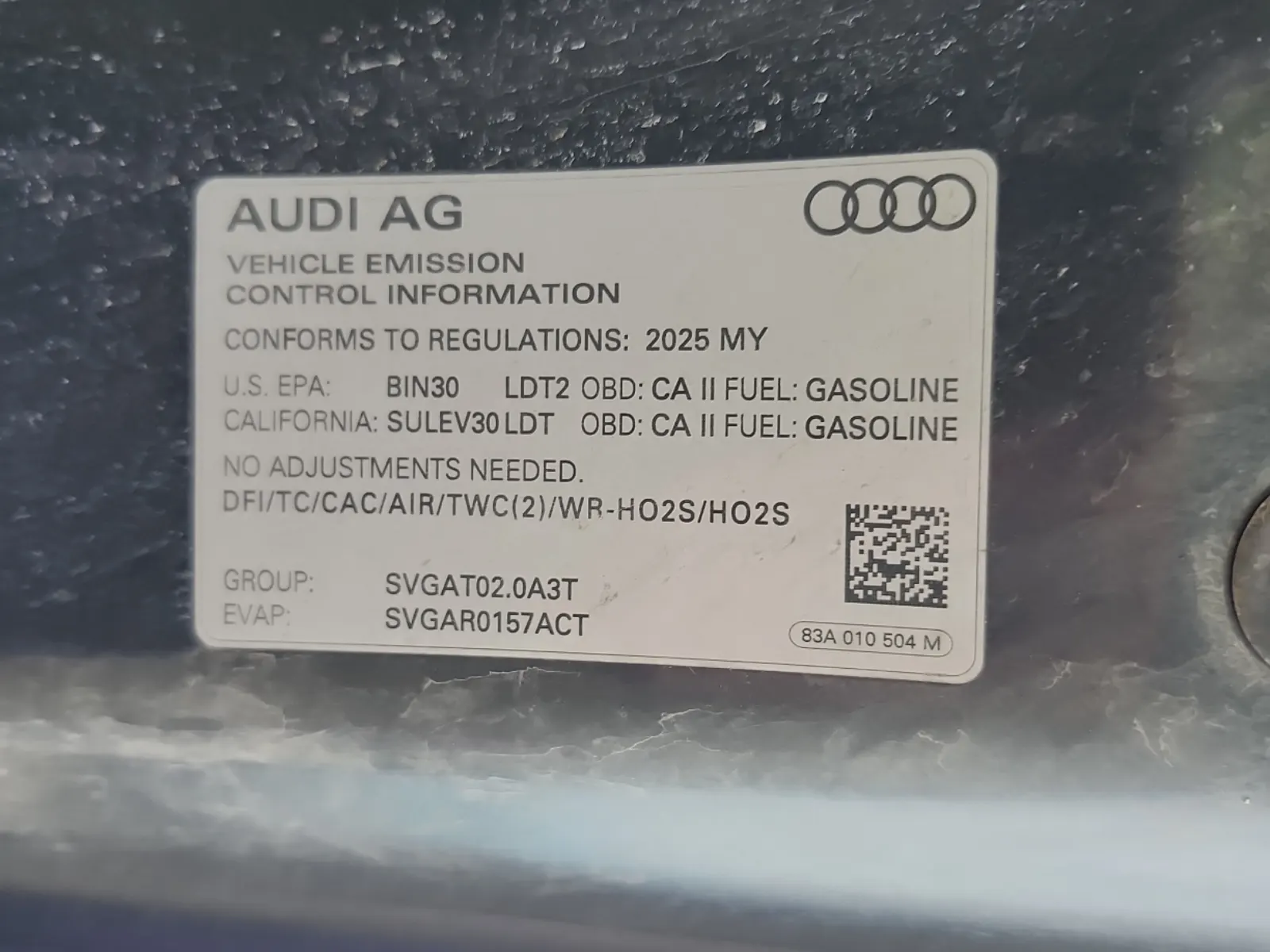 Emission Sticker Photo