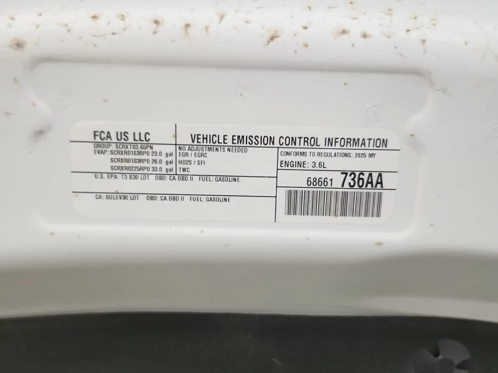 Emission Sticker Photo