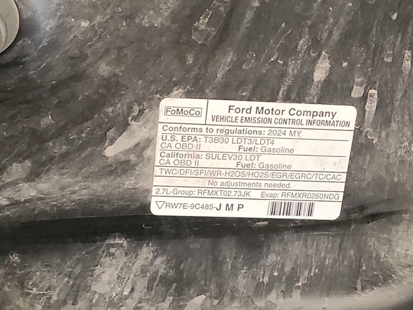 Emission Sticker Photo