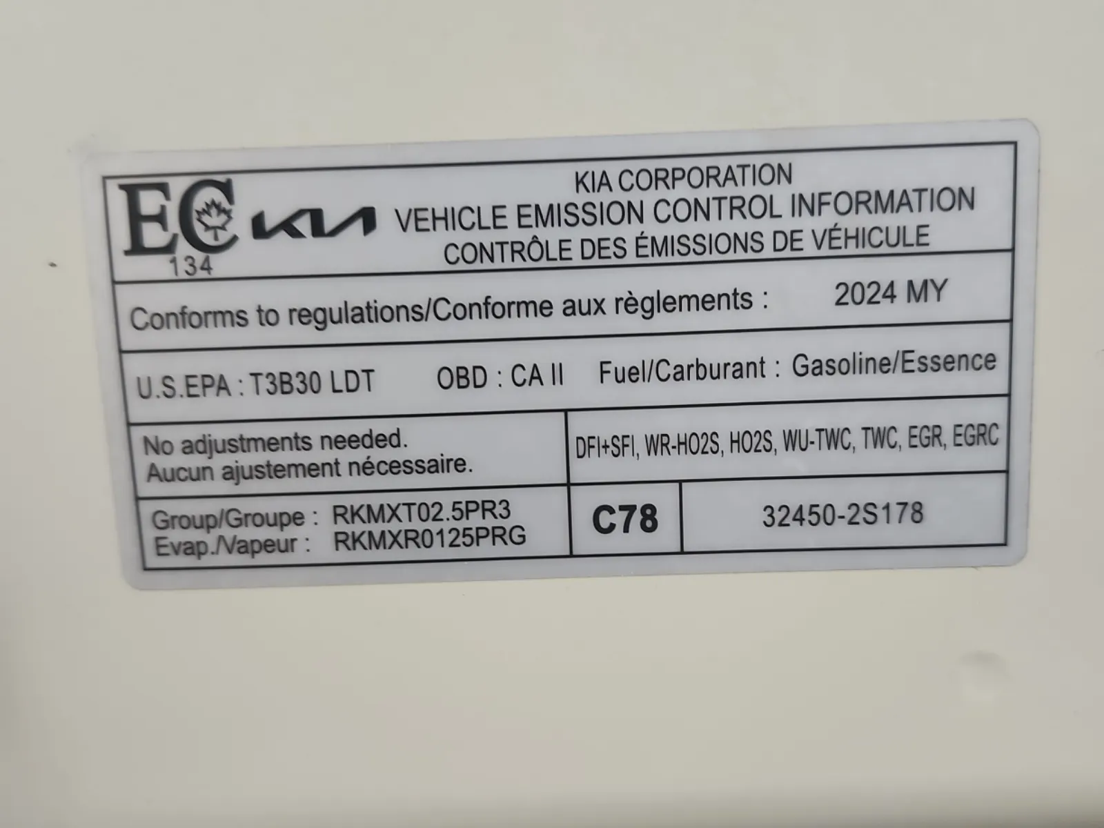 Emission Sticker Photo
