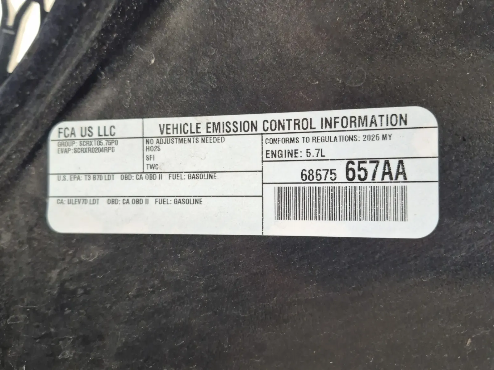 Emission Sticker Photo