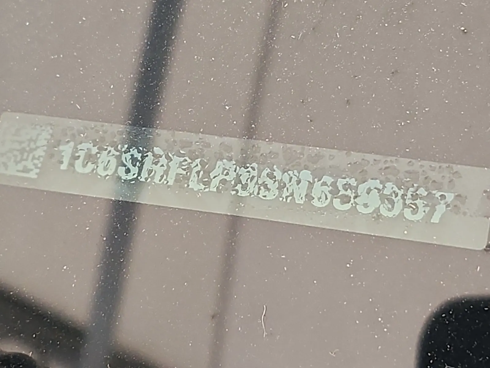 Dash VIN Plate Photo