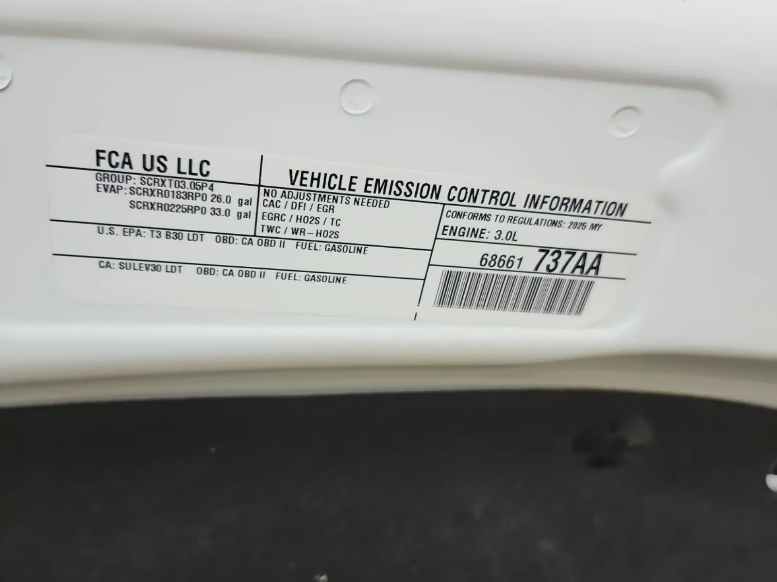 Emission Sticker Photo