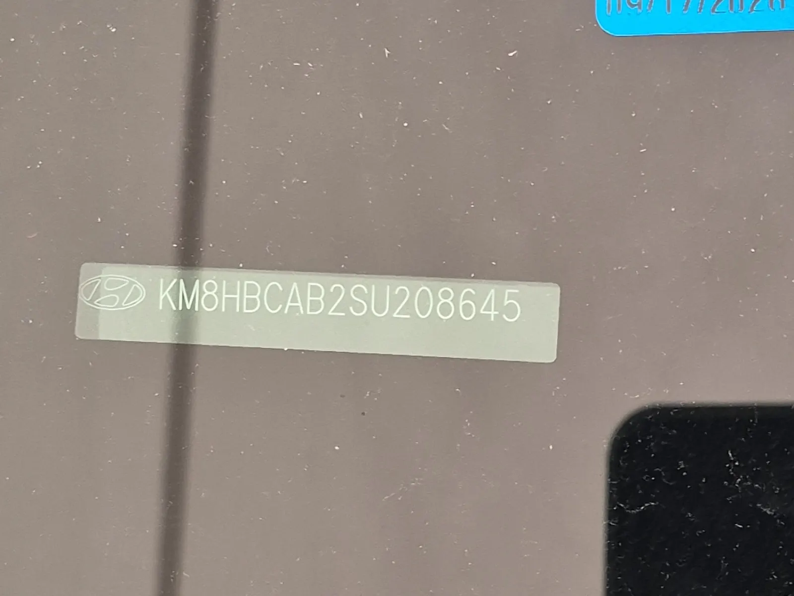 Dash VIN Plate Photo