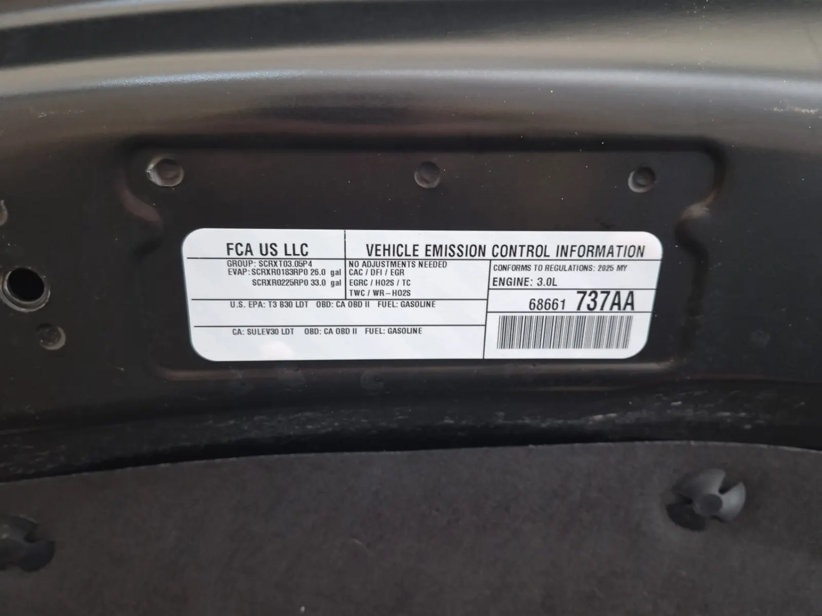 Emission Sticker Photo
