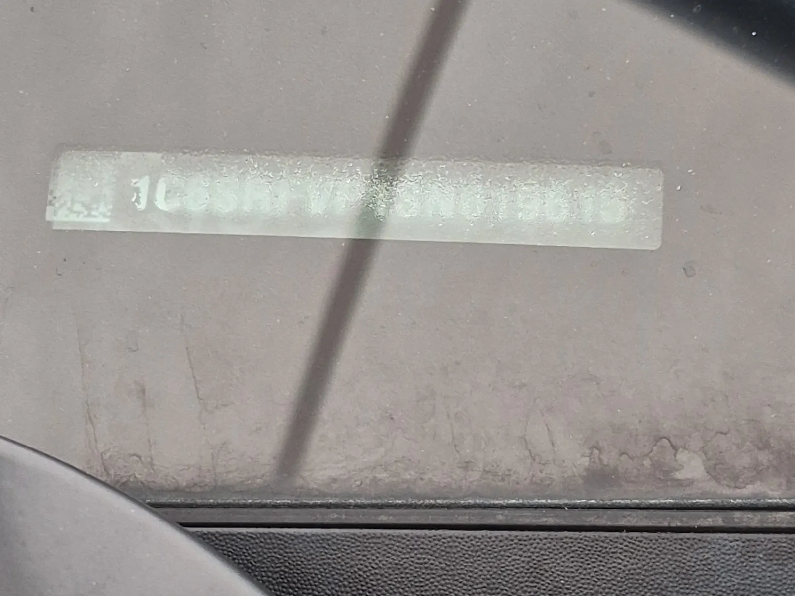 Dash VIN Plate Photo