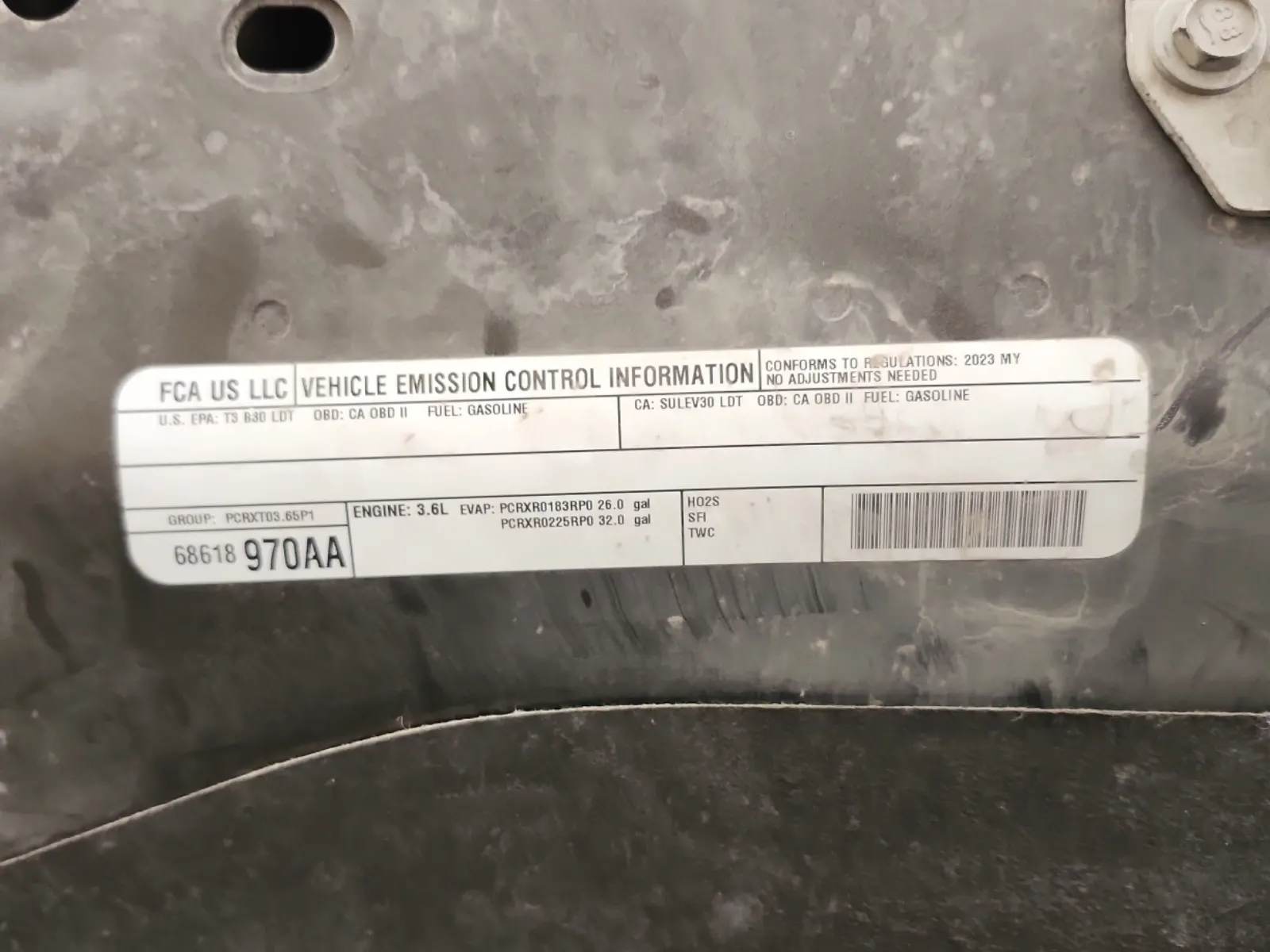 Emission Sticker Photo