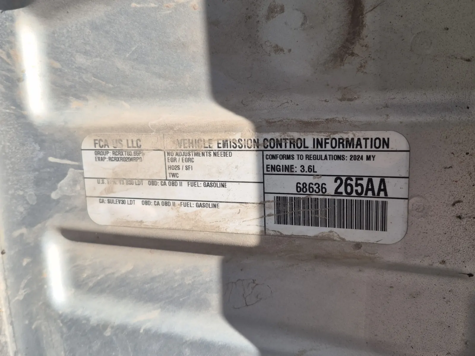 Emission Sticker Photo