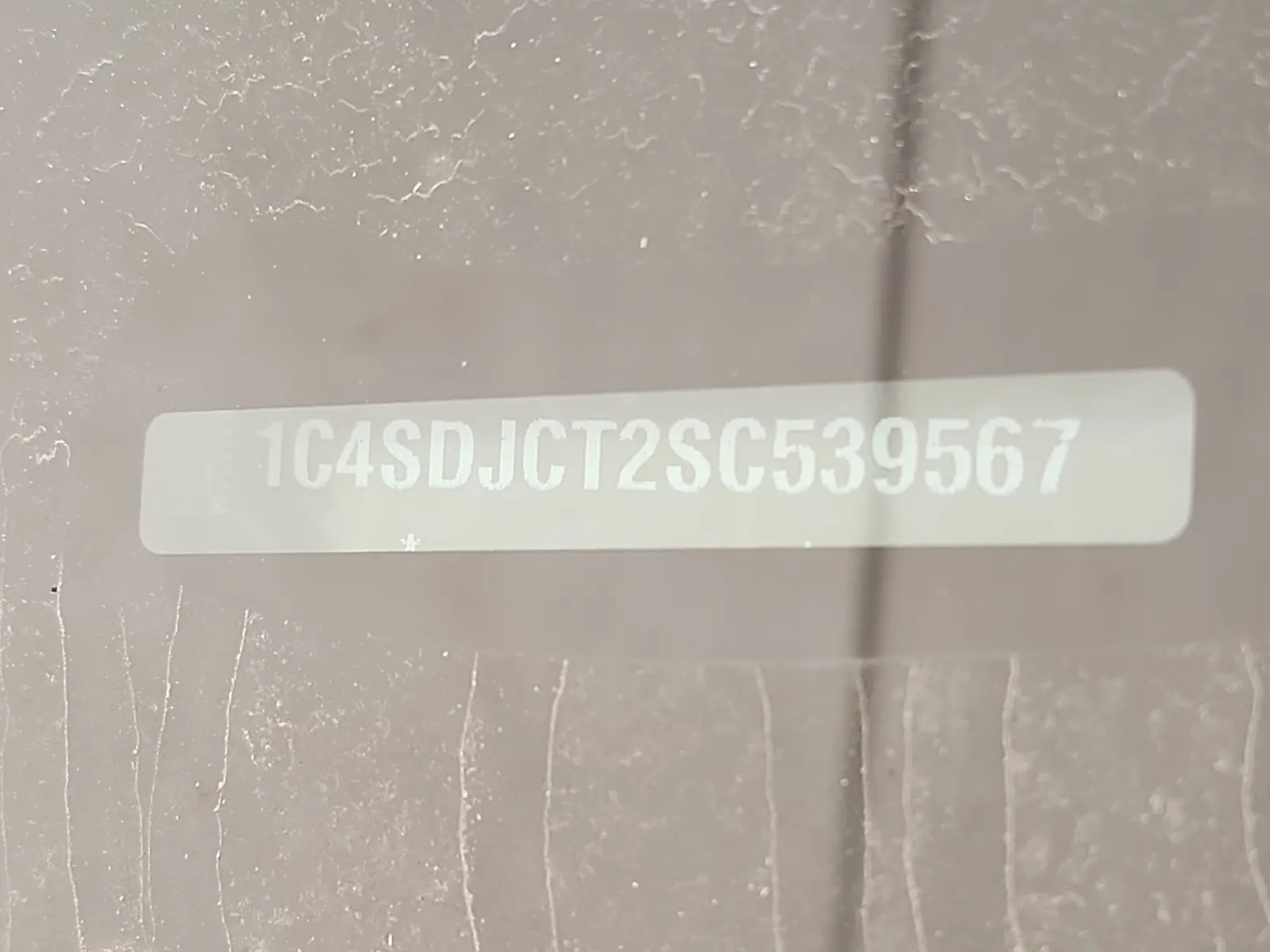 Dash VIN Plate Photo