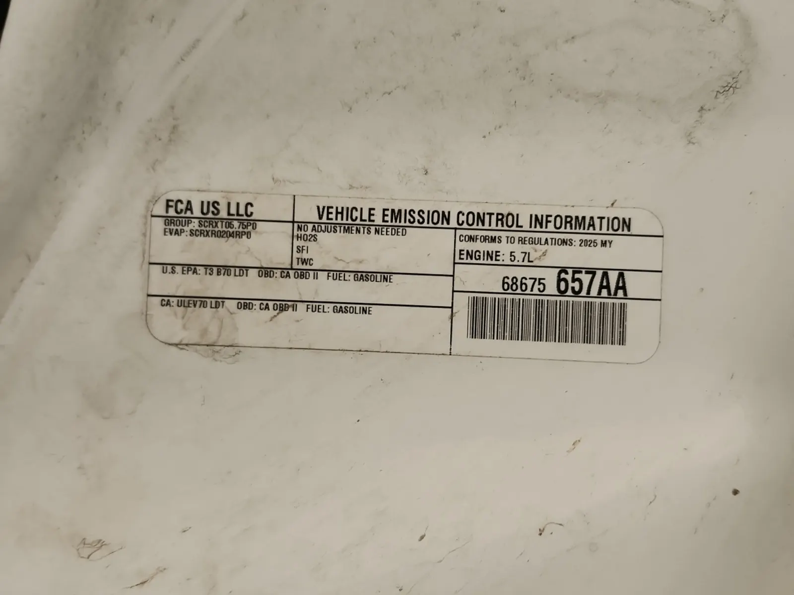 Emission Sticker Photo