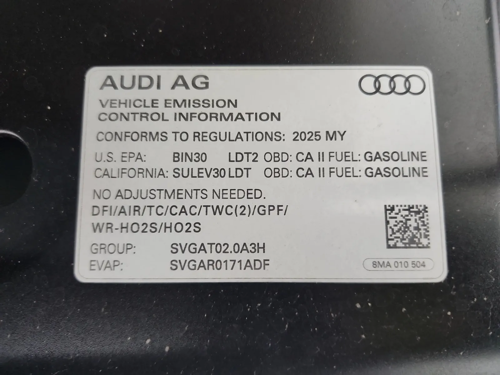 Emission Sticker Photo