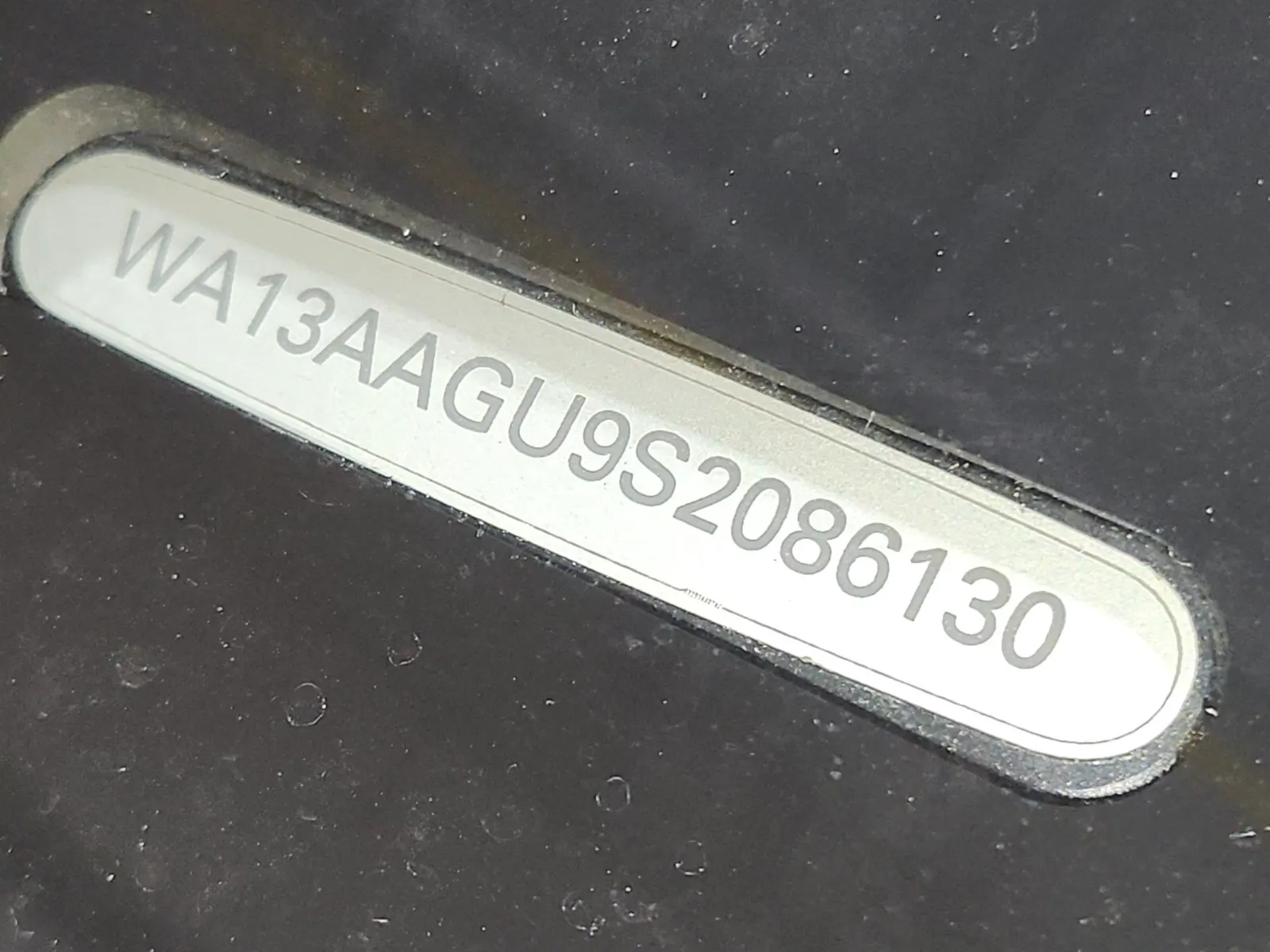 Dash VIN Plate Photo