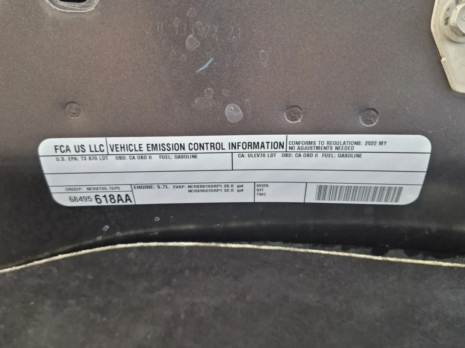 Emission Sticker Photo