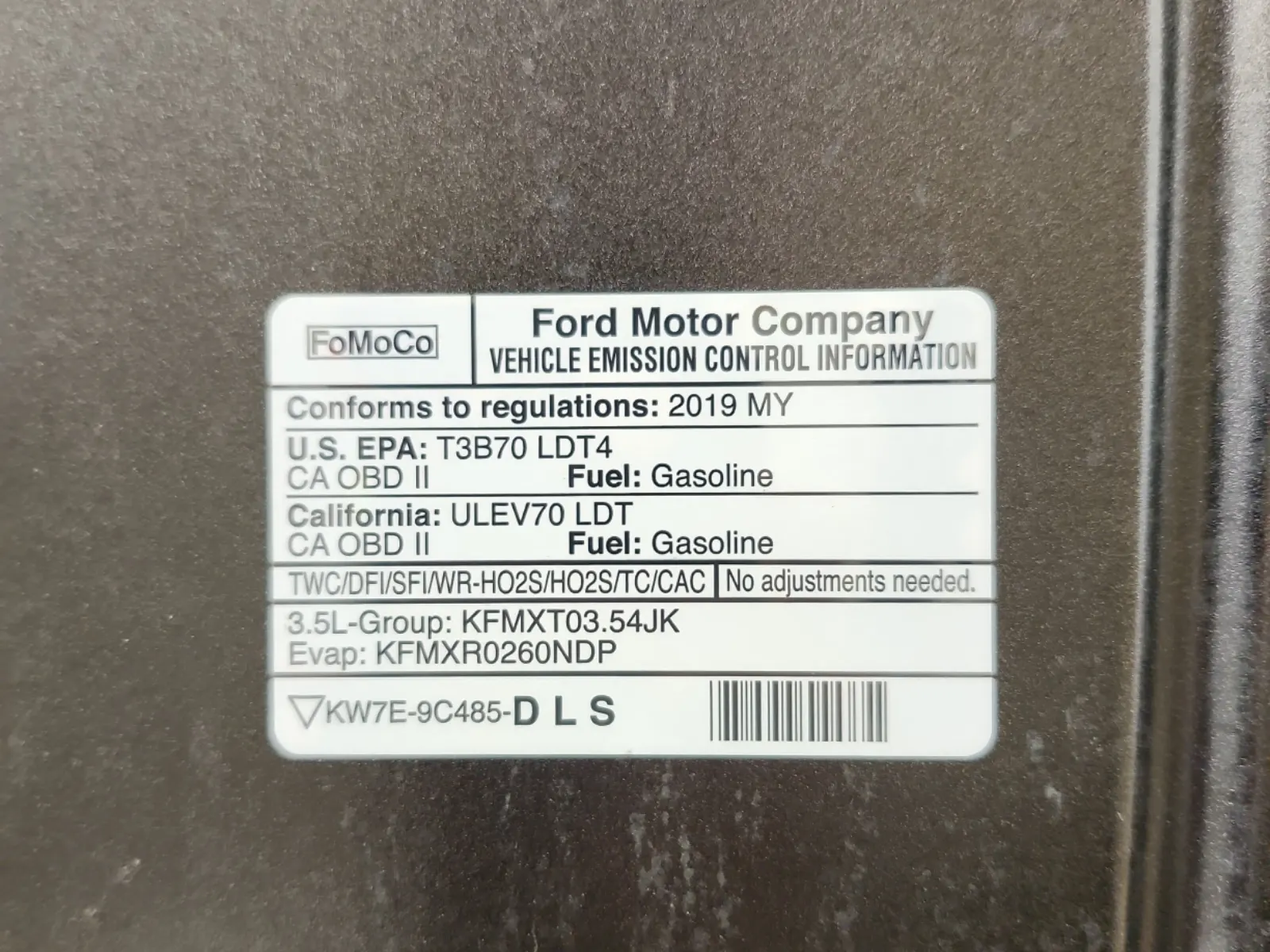 Emission Sticker Photo
