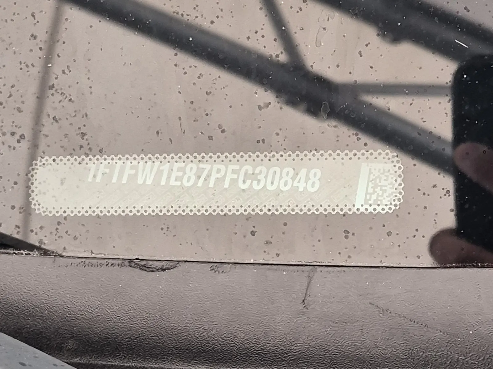 Dash VIN Plate Photo