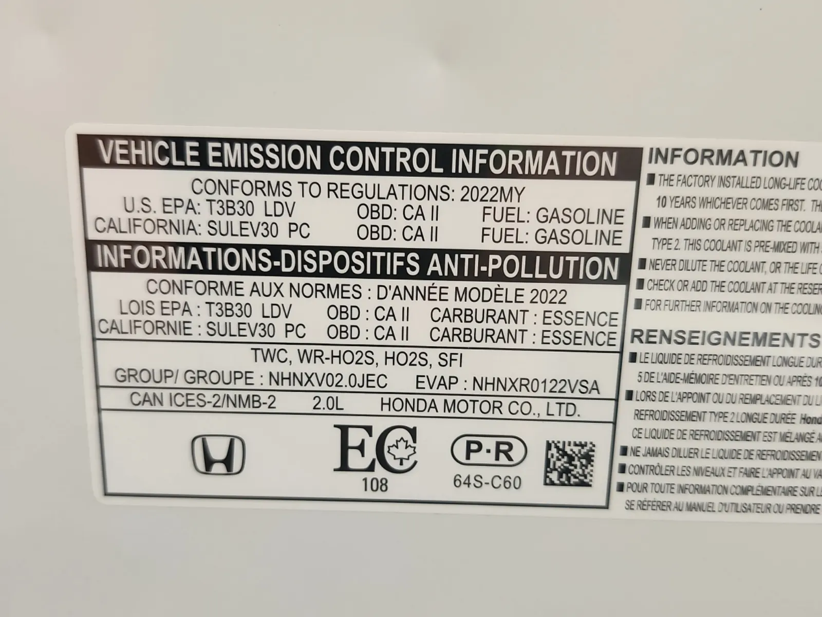 Emission Sticker Photo