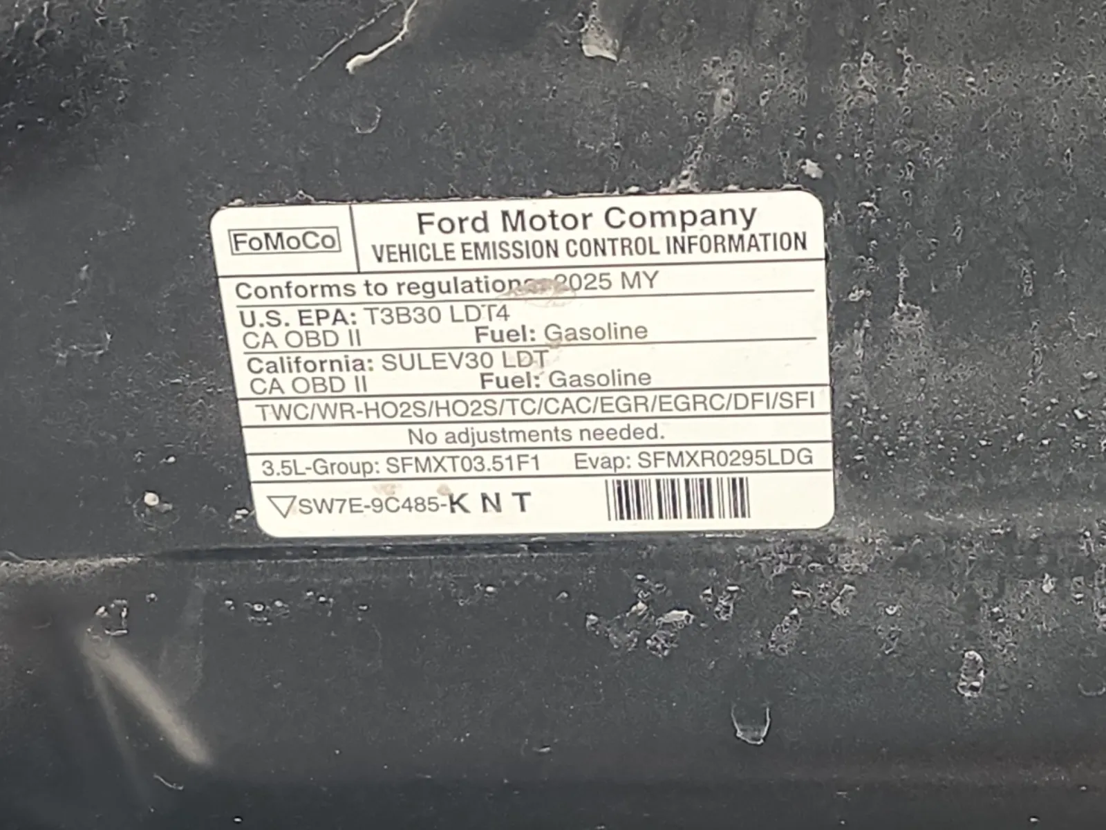 Emission Sticker Photo