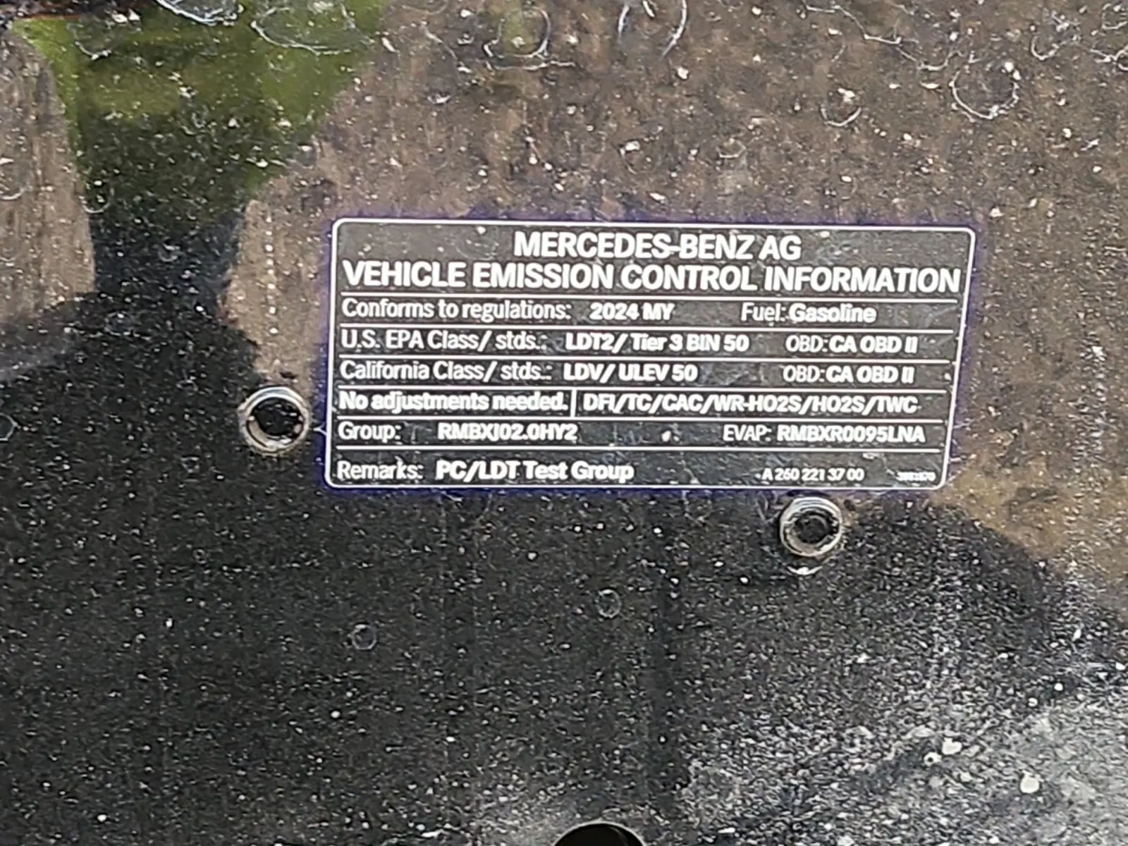 Emission Sticker Photo