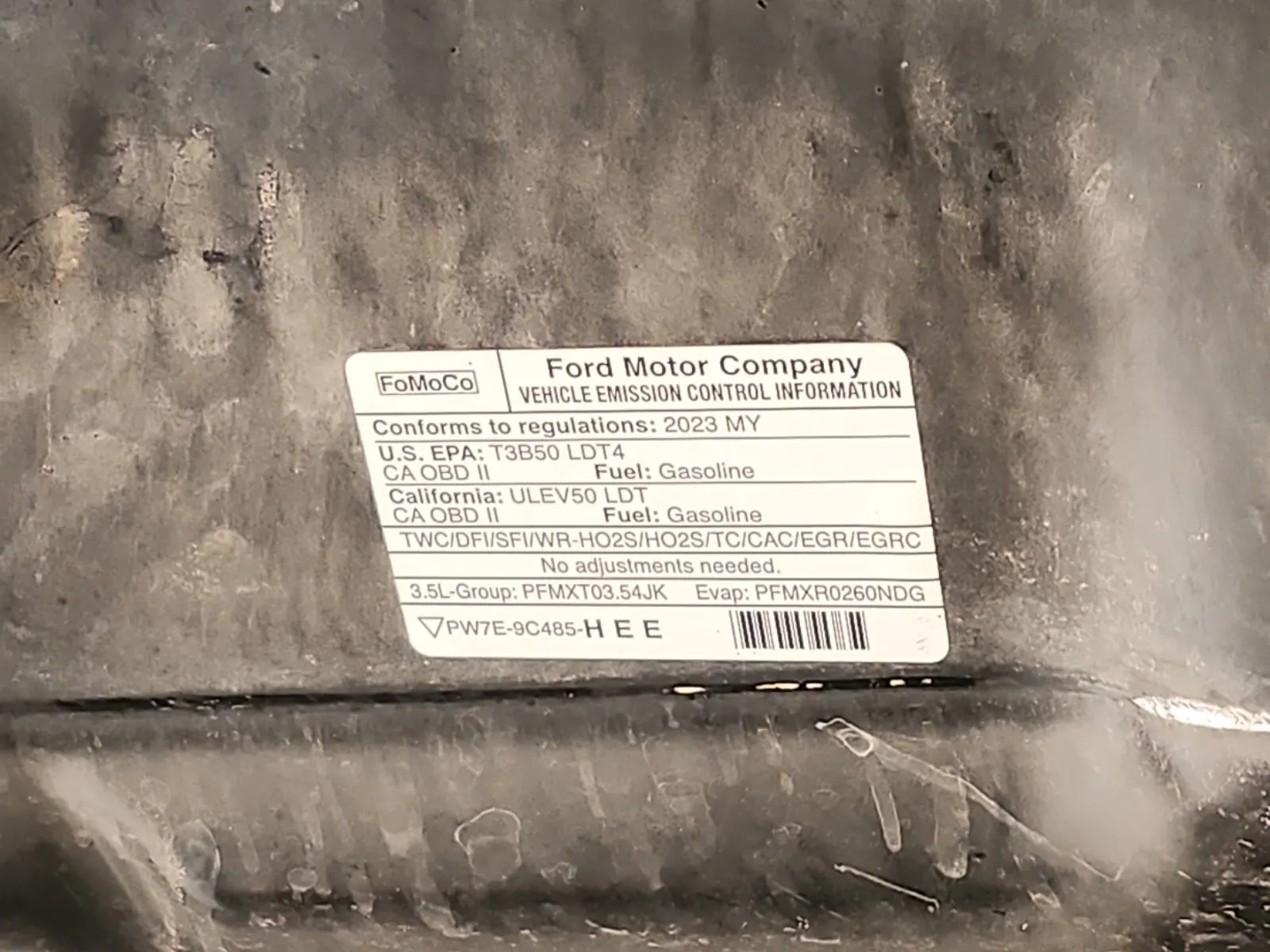 Emission Sticker Photo