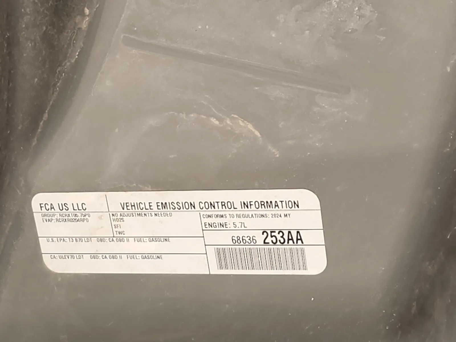 Emission Sticker Photo