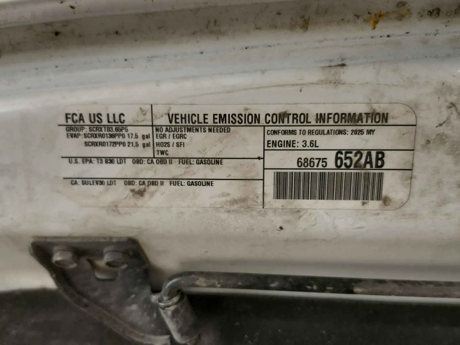 Emission Sticker Photo