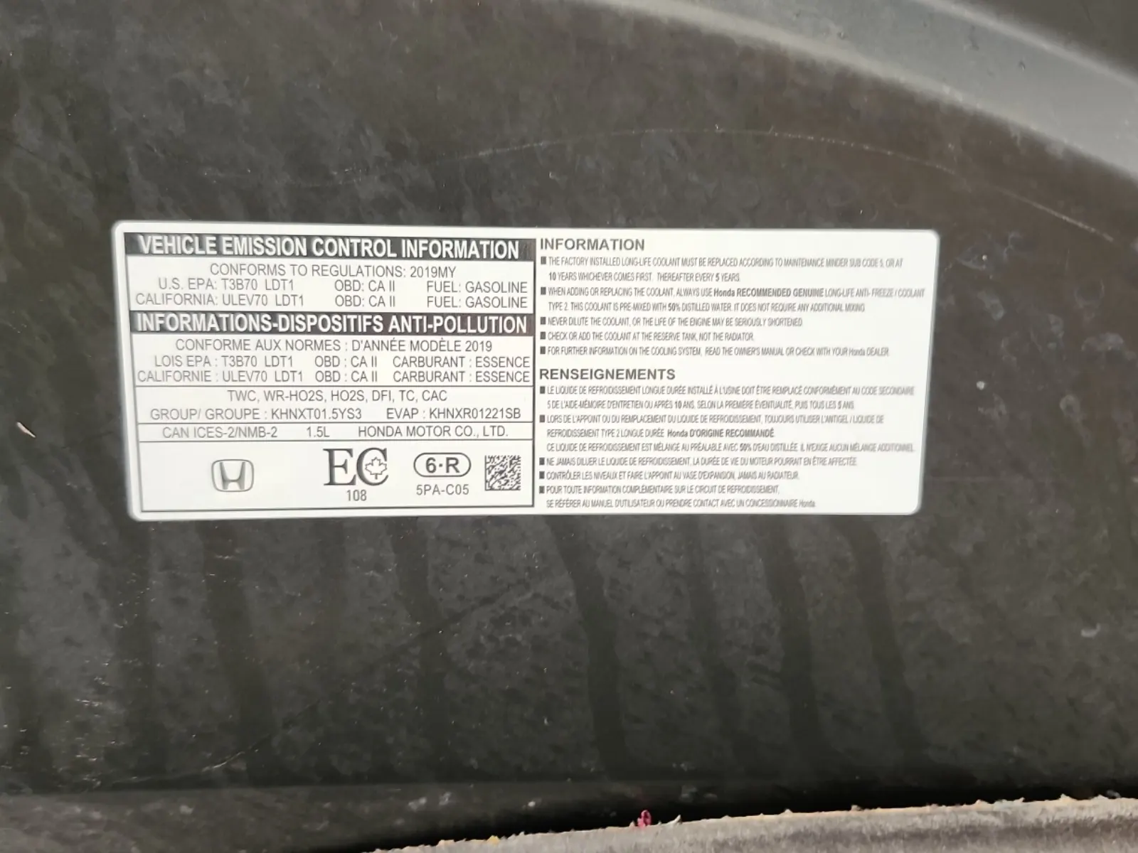 Emission Sticker Photo