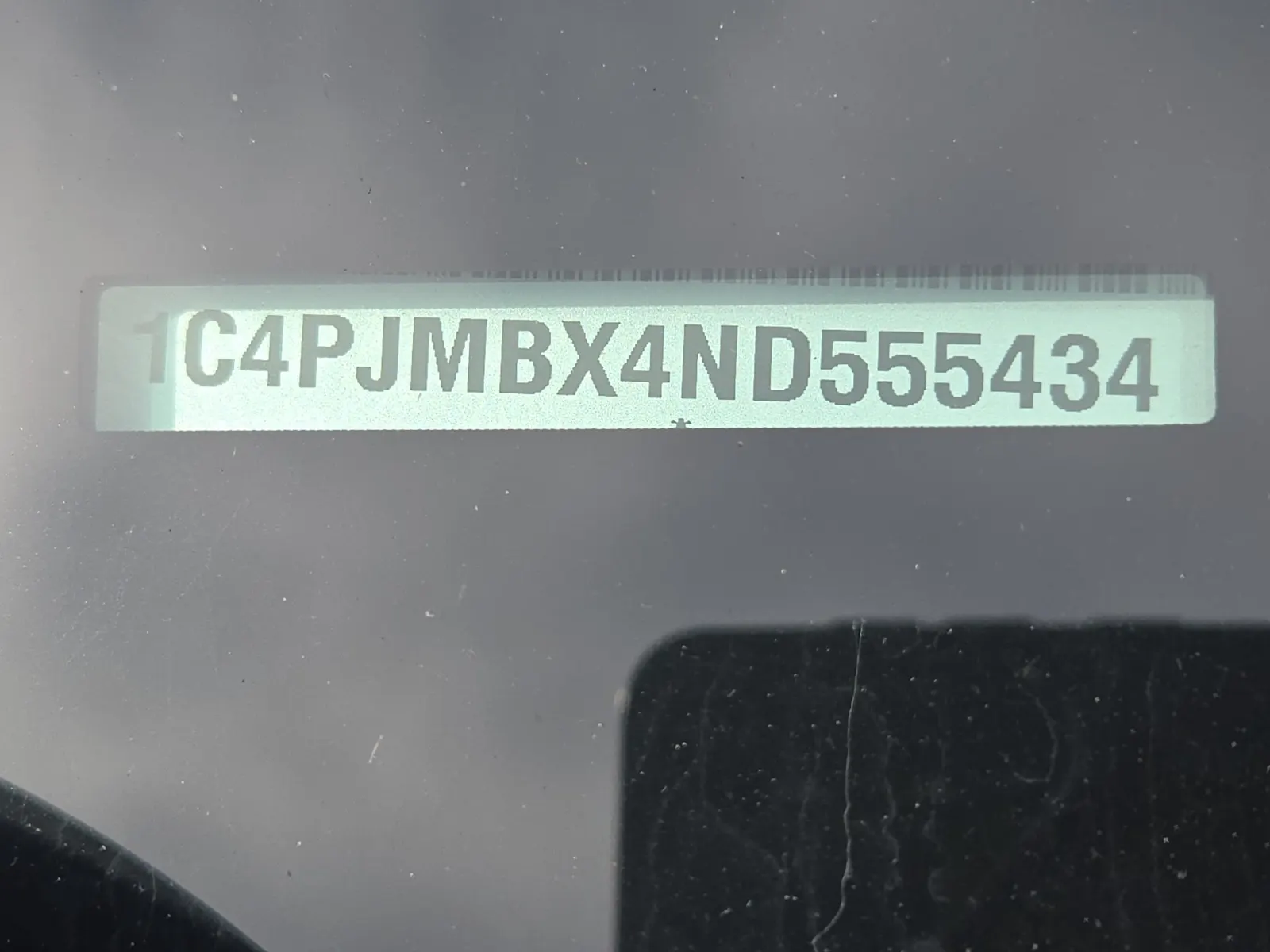 Dash VIN Plate Photo