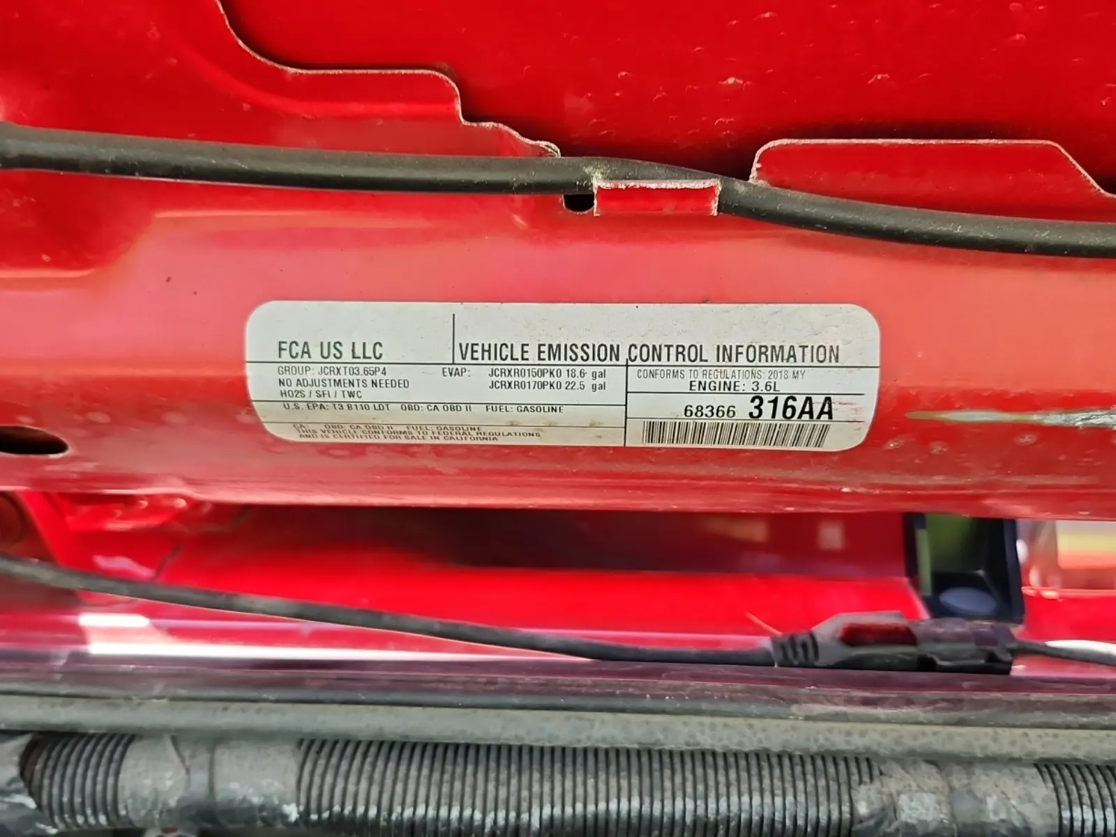 Emission Sticker Photo