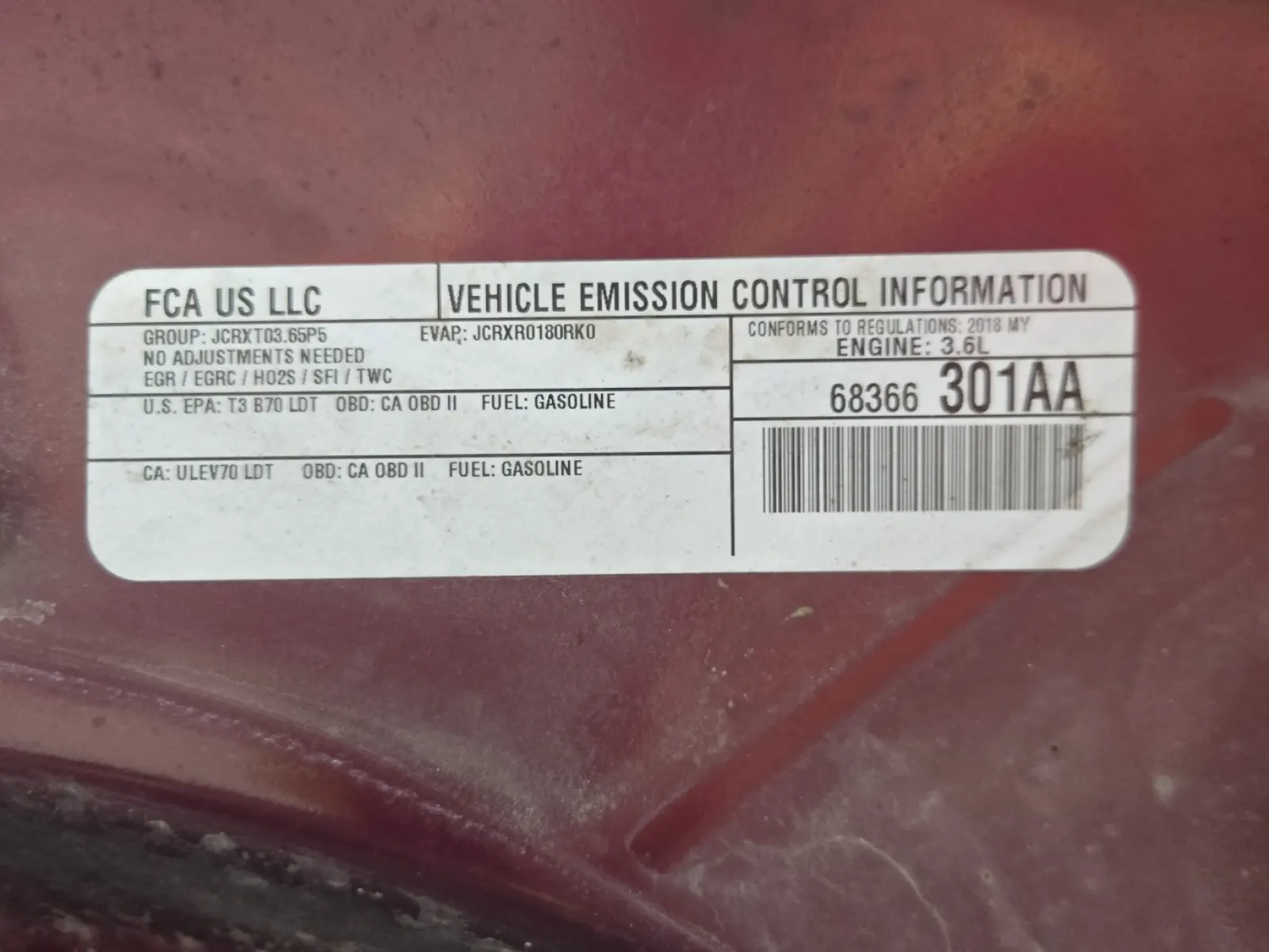 Emission Sticker Photo