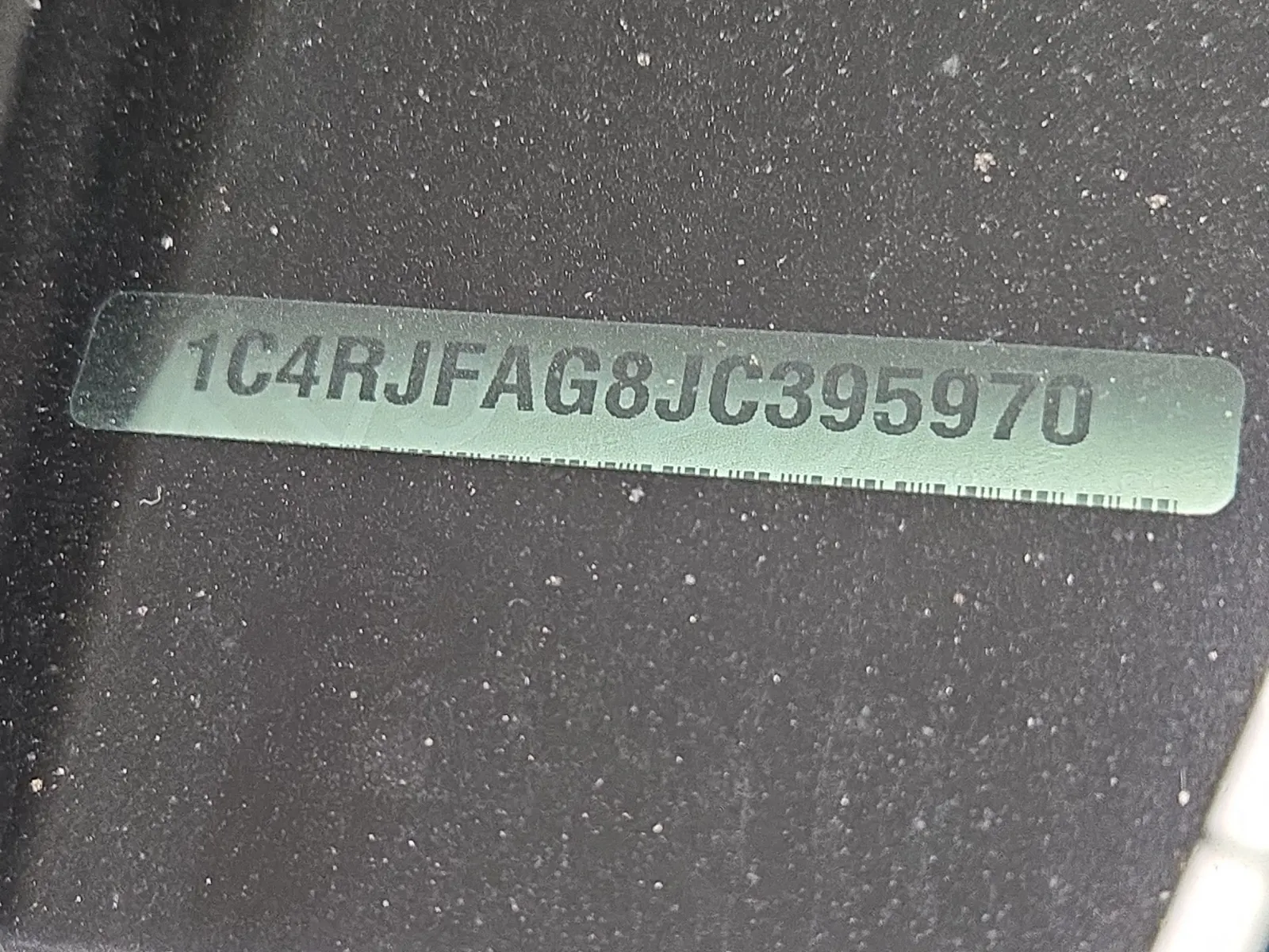 Dash VIN Plate Photo