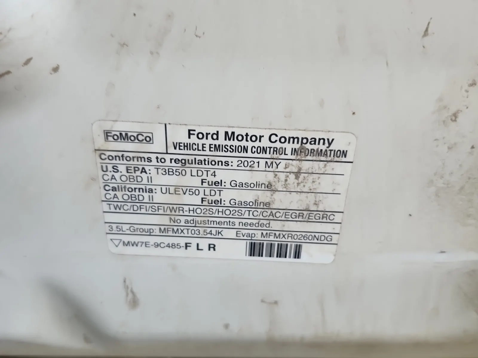 Emission Sticker Photo