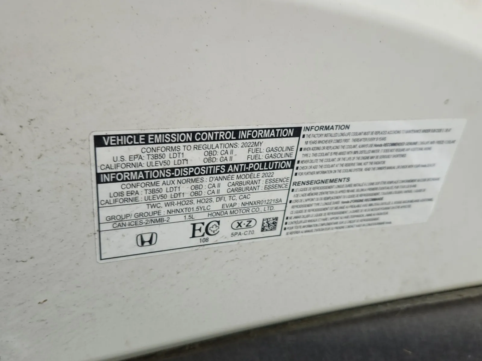 Emission Sticker Photo