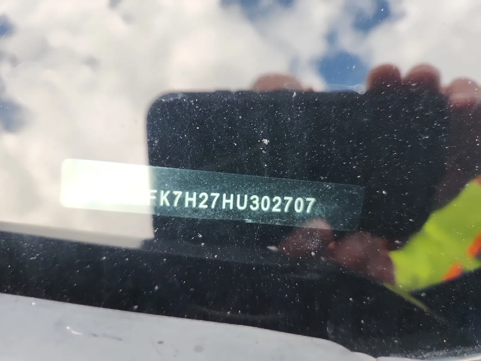 Dash VIN Plate Photo