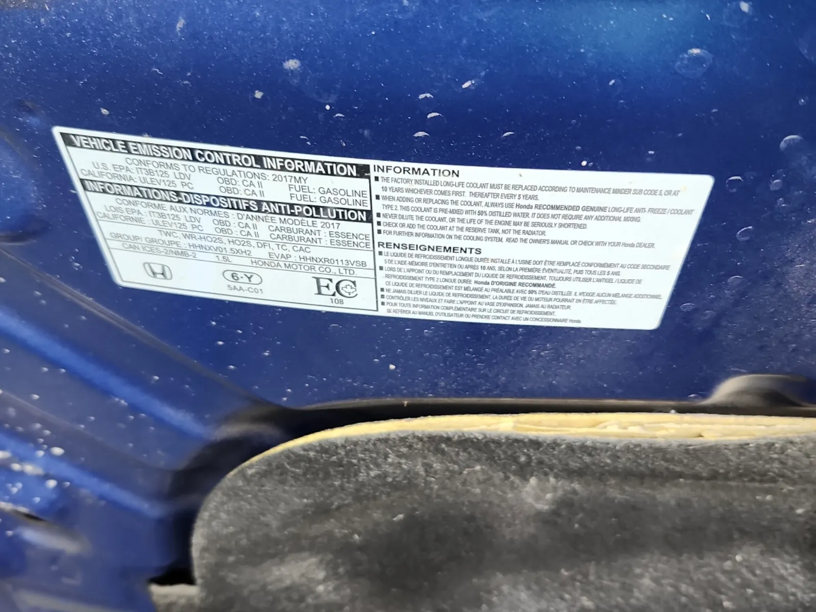 Emission Sticker Photo