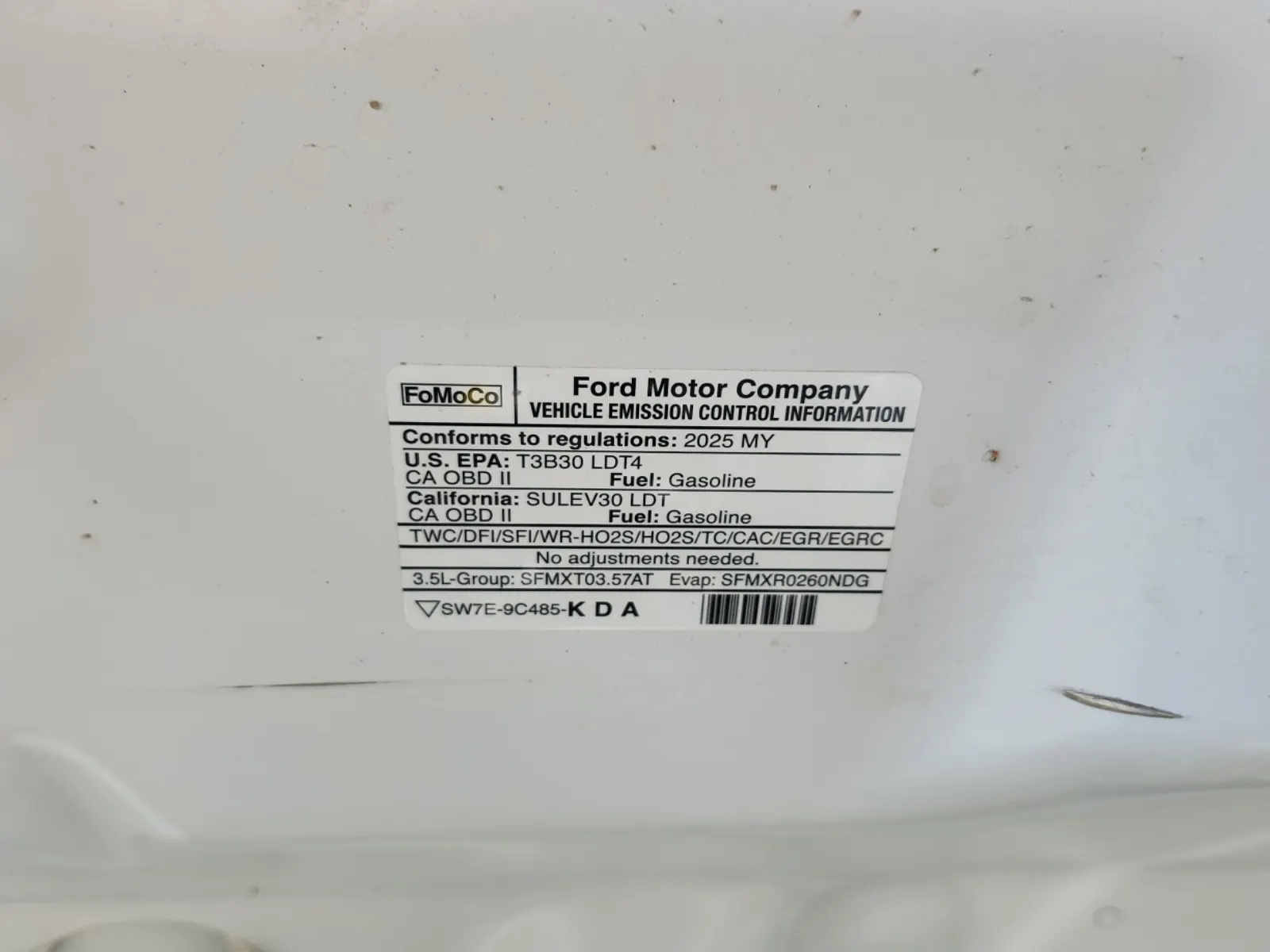 Emission Sticker Photo