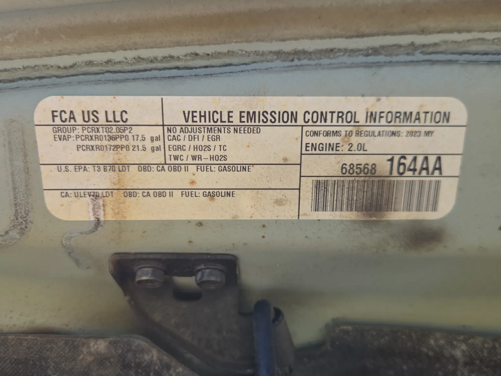 Emission Sticker Photo