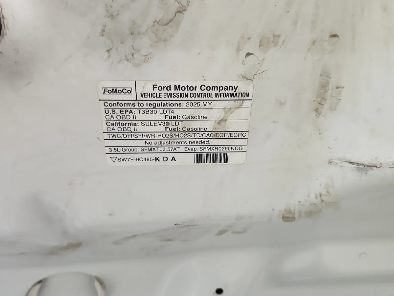Emission Sticker Photo