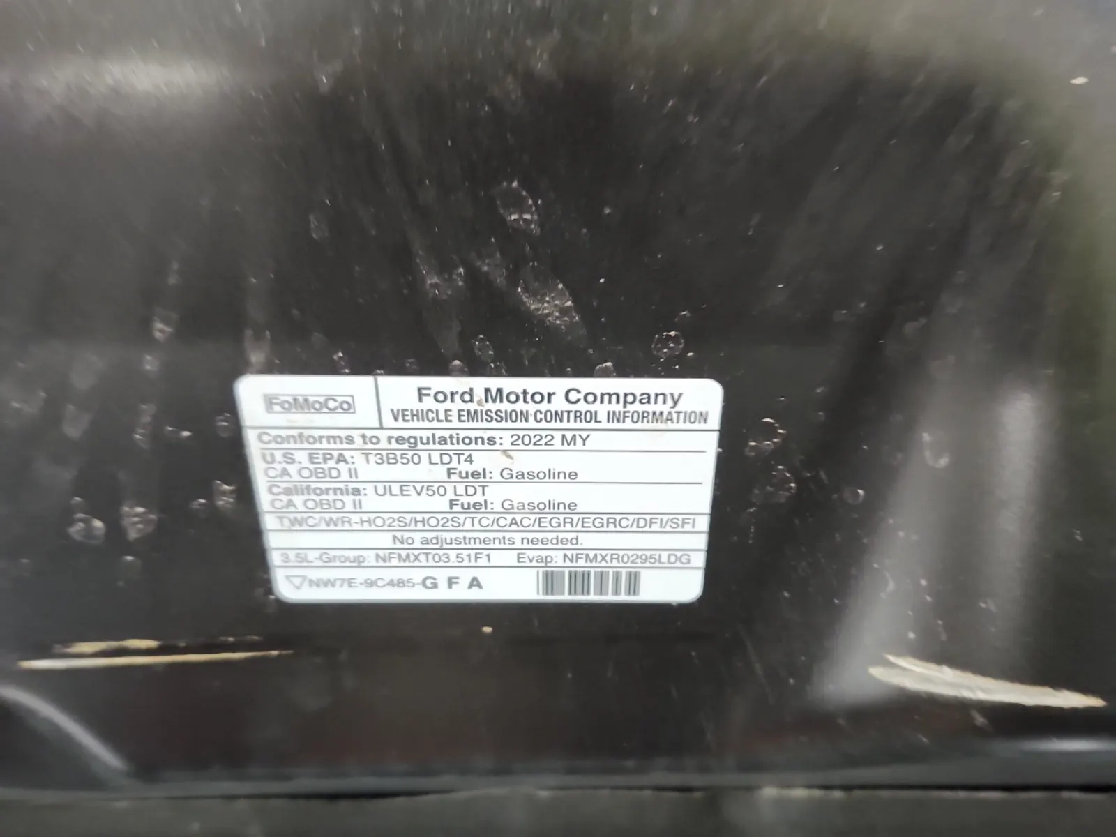 Emission Sticker Photo