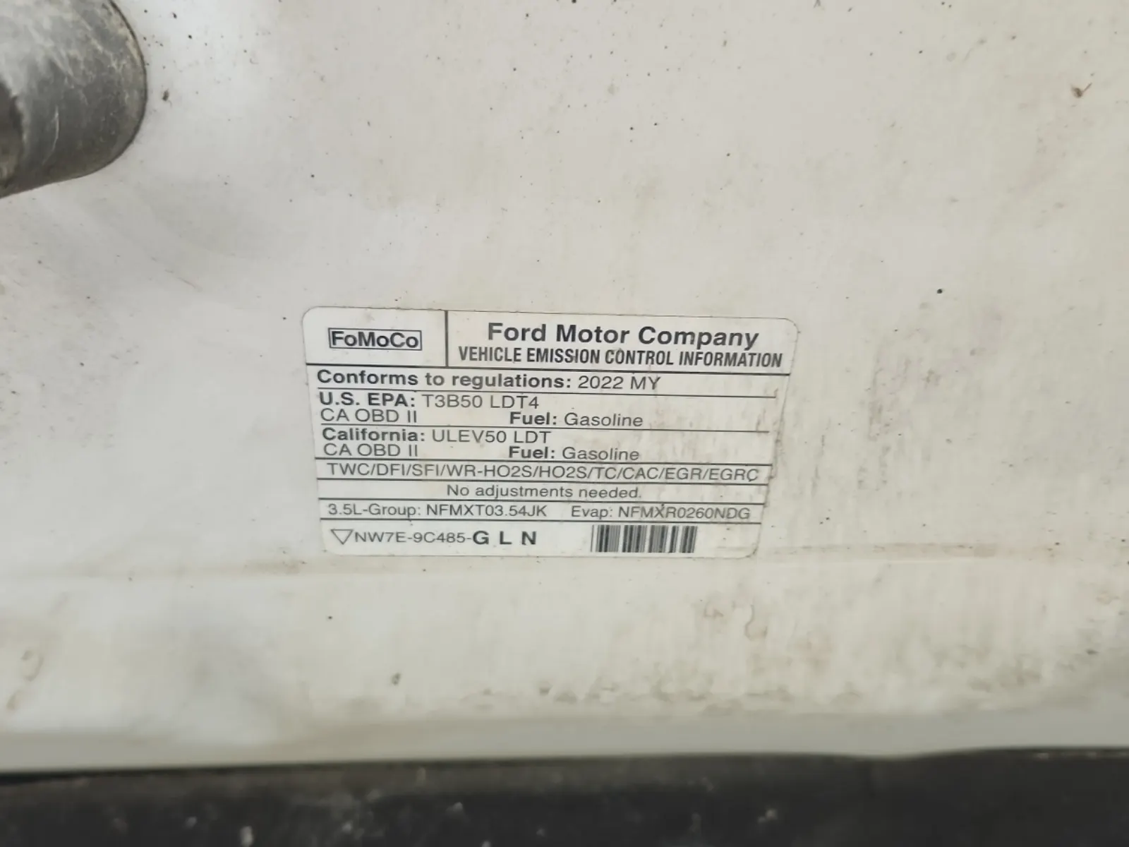 Emission Sticker Photo